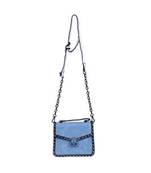 Handbags Snake Head Lock Real Leather Shoulder Chain Bag (Sky blue )