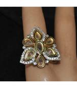 Kundan Studded Diamond Ring