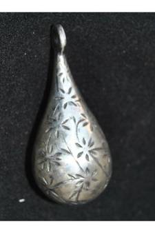 Self Design Drop Shaped Sterling Silver Pendant