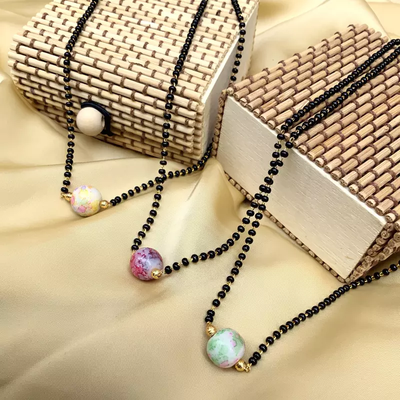 3 Crystal Ball Mangalsutra Combo