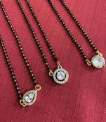 Dailywear Diamond Gold 3 Mangalsutra Combo