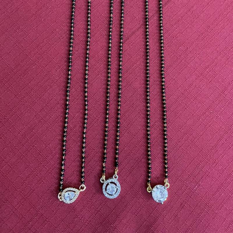 Dailywear Diamond Gold 3 Mangalsutra Combo