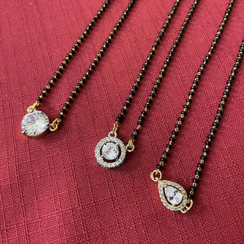Dailywear Diamond Gold 3 Mangalsutra Combo