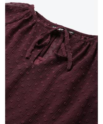 Burgundy Tiered Maxi Dress with Inner 5