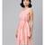 Pastel Pink Sleevelees Belted Mini Dress