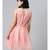 Pastel Pink Sleevelees Belted Mini Dress