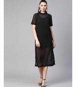 Black Sheer Sheath Dress with Inner