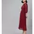 Maroon Pleated Midi Dress