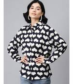 Navy Heart Print Shirt
