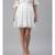 White Pleated Mini Skirt with Black Hearts