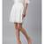 White Pleated Mini Skirt with Black Hearts
