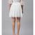 White Pleated Mini Skirt with Black Hearts
