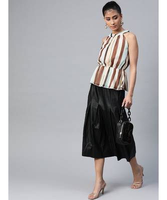 Multi Stripes Lurex Halter Neck Top 4