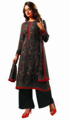 Designer Party Wear Crepe Silk Exclusive Print Salwar Kameez With Dupatta Unstitched 1
