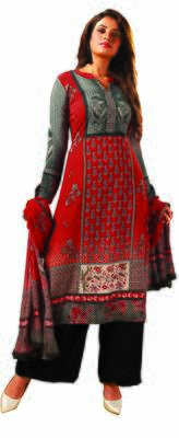 Designer Party Wear Crepe Silk Exclusive Print Salwar Kameez With Dupatta Unstitched 1