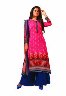 Designer Party Wear Crepe Silk Exclusive Print Salwar Kameez With Dupatta Unstitched 1