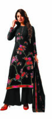 Designer Party Wear Crepe Silk Exclusive Print Salwar Kameez With Dupatta Unstitched 1