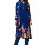 Designer Party Wear Crepe Silk Exclusive Print Salwar Kameez With Dupatta Unstitched