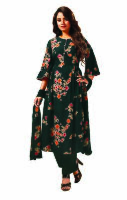 Designer Party Wear Crepe Silk Exclusive Print Salwar Kameez With Dupatta Unstitched 1