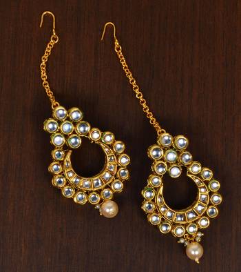 Kundan Embellished Designer Earrings 217ED120 1