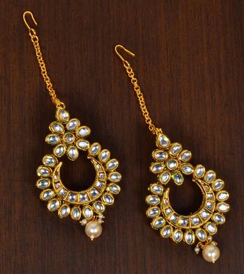 Kundan Embellished Designer Earrings 217ED121 1