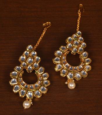 Kundan Embellished Designer Earrings 217ED123 1