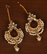 Kundan Embellished Designer Earrings 217ED124