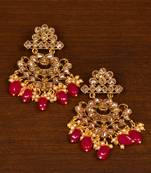 Kundan Embellished Ruby Stone Designer Dangler Earrings 217ED146