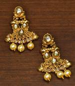 Kundan Embellished Designer Dangler Earrings 217ED150