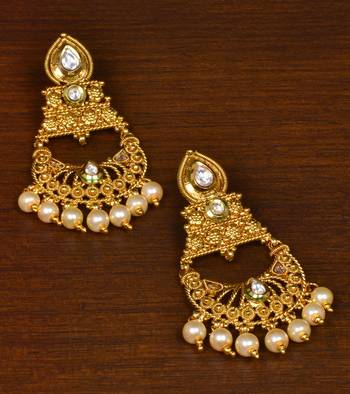 Kundan Embellished Designer Dangler Earrings 217ED151 1