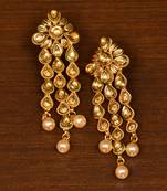 Kundan Embellished Designer Dangler Earrings 217ED157