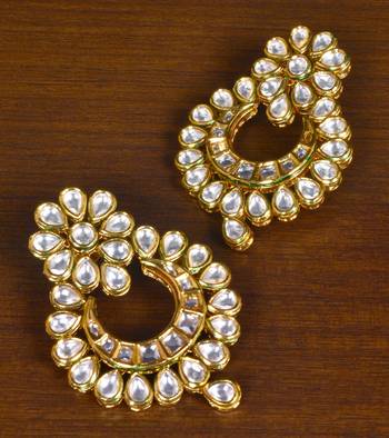 Kundan Embellished Designer Earrings 217ED172 1