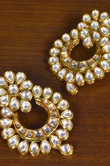 Kundan Embellished Designer Earrings 217ED172
