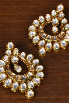 Kundan Embellished Designer Earrings 217ED173