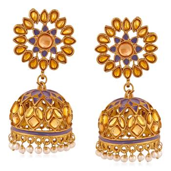 Blue crystal earrings 1