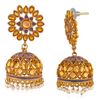 Blue crystal earrings 3