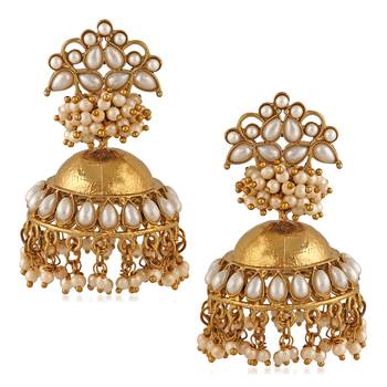 White pearl earrings 1