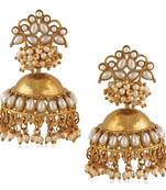 White pearl earrings