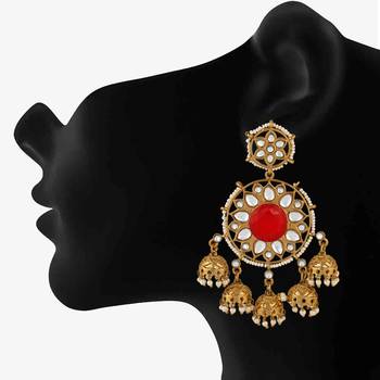 Red crystal earrings 2