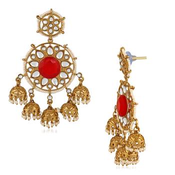 Red crystal earrings 3