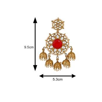 Red crystal earrings 4