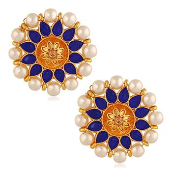 Blue crystal earrings 1