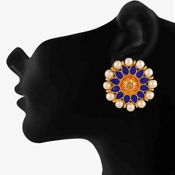 Blue crystal earrings 2