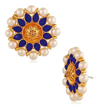 Blue crystal earrings 3