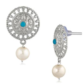 Blue crystal earrings 3