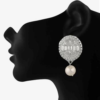 White pearl earrings 2