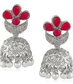 Red crystal earrings