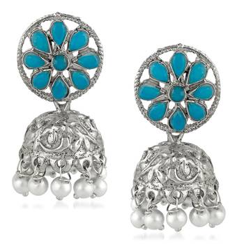 Blue crystal earrings 1