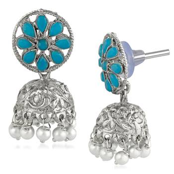 Blue crystal earrings 3