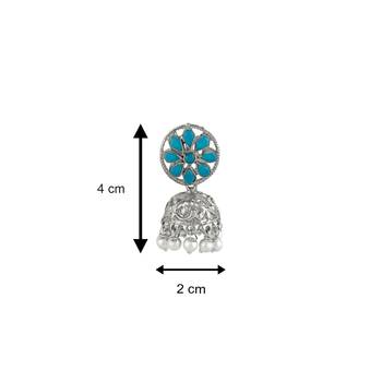 Blue crystal earrings 4
